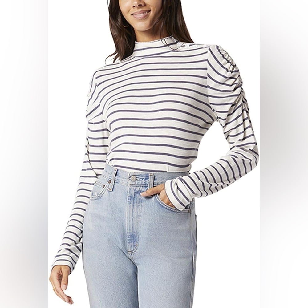 SOFT JOIE Hana Long Sleeve TopBlouse Striped Women’s Large